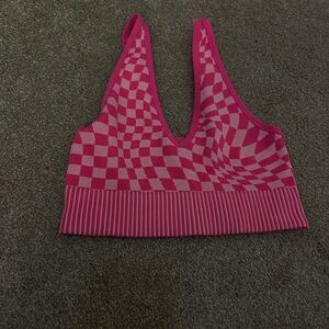 Garage Pink Checkered Top